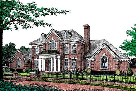 Exterior - Front Elevation for Colonial House Plan #310-952 - 5 bed, 3.5 bath