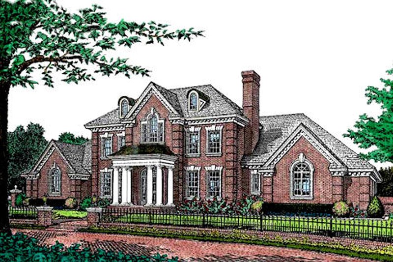 Colonial Style House Plan - 5 Beds 3.5 Baths 4045 Sq/Ft Plan #310-952