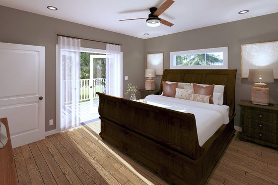 Interior - Master Bedroom for Farmhouse House Plan #44-277 - 3 bed, 2 bath