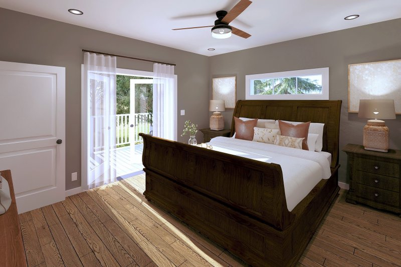 Home Plan - Interior - Master Bedroom for Farmhouse House Plan #44-277 - 3 bed, 2 bath
