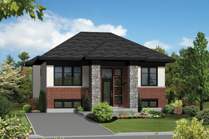 Contemporary Exterior - Front Elevation Plan #25-4264
