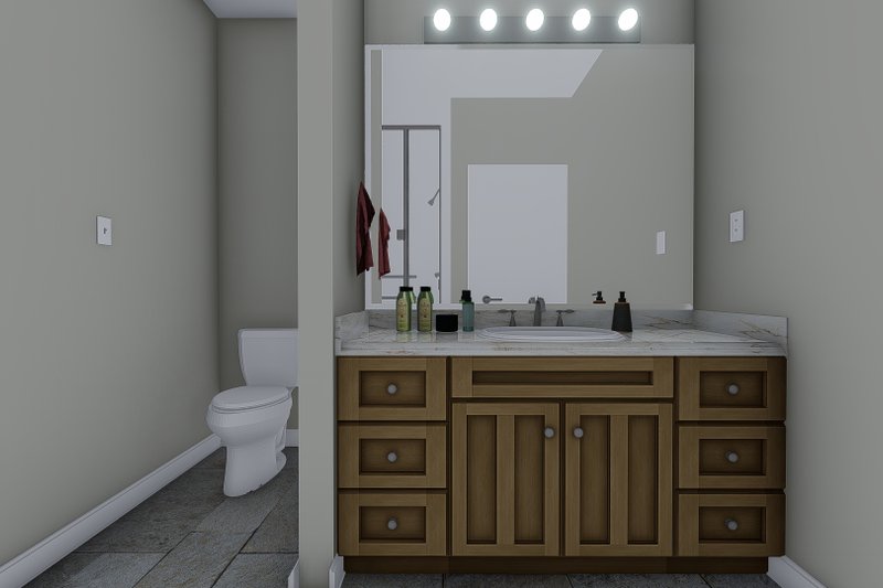 House Blueprint - Interior - Master Bathroom 1 for Ranch House Plan #1060-438 - 2 bed, 2 bath