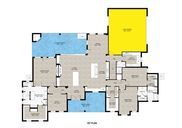 Farmhouse Floor Plan - Main Floor Plan #1110-41