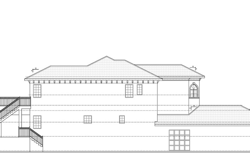 Architectural House Design - Exterior - Other Elevation 1 for Mediterranean House Plan #938-151 - 5 bed, 4.5 bath
