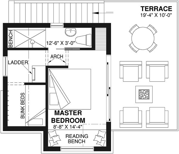 European Floor Plan - Upper Floor Plan #23-2824