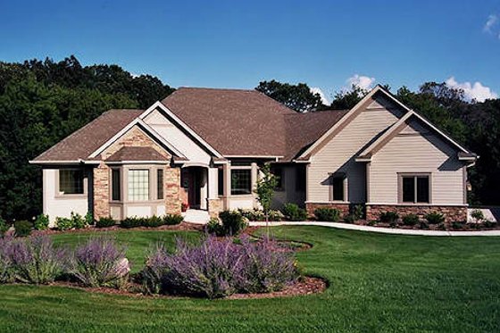 Exterior - Front Elevation for European House Plan #51-327 - 4 bed, 3.5 bath