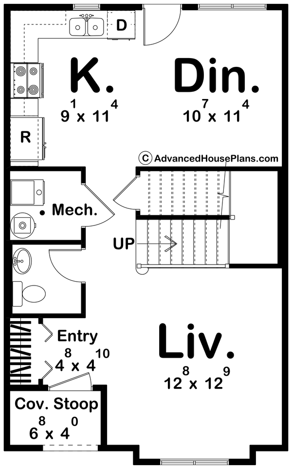 Architectural House Design - Cottage Floor Plan - Main Floor Plan #455-703