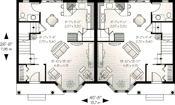 Home Plan - European Floor Plan - Main Floor Plan #23-514