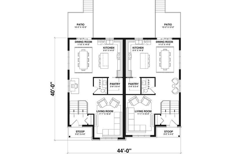 Dream House Plan - Floor Plan - Main Floor for Traditional House Plan #23-2496 - 6 bed, 3 bath