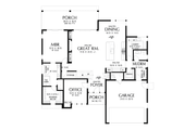 Contemporary Style House Plan - 3 Beds 2.5 Baths 2716 Sq/Ft Plan #48-1168 Floor 