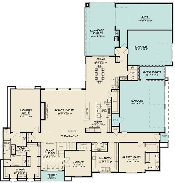 Architectural House Design - Contemporary Floor Plan - Main Floor Plan #923-210
