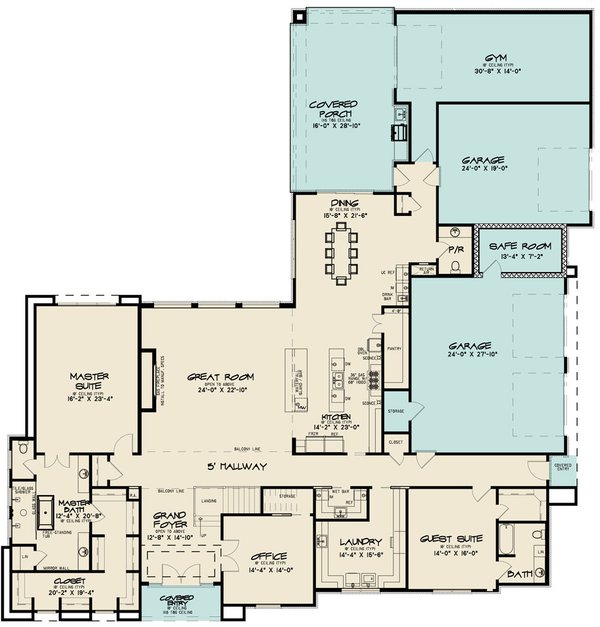Home Plan - Contemporary Floor Plan - Main Floor Plan #923-210