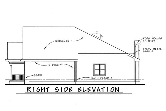 Exterior - Other Elevation for Cottage House Plan #20-1207 - 2 bed, 2 bath