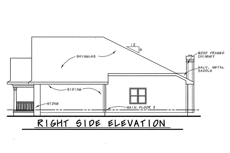 Home Plan - Exterior - Other Elevation for Cottage House Plan #20-1207 - 2 bed, 2 bath