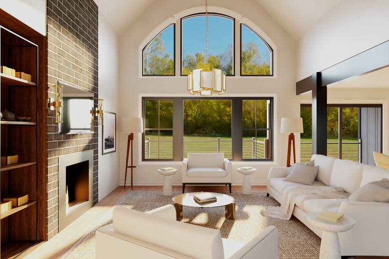 Dream House Plan - Interior - Family Room 1 for Modern House Plan #1064-454 - 3 bed, 2.5 bath