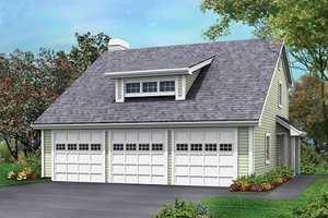 House Blueprint - Cottage Exterior - Front Elevation Plan #57-350