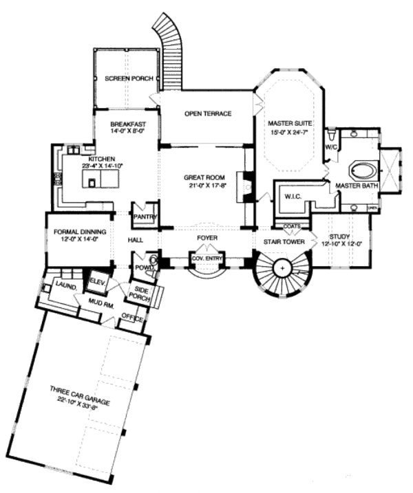 European Floor Plan - Main Floor Plan #413-863