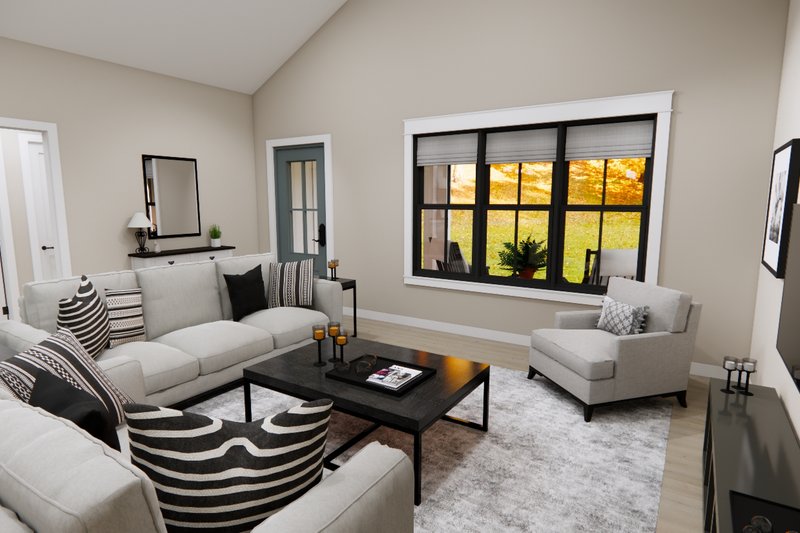 Dream House Plan - Interior - Family Room 1 for Farmhouse House Plan #51-1483 - 2 bed, 2 bath