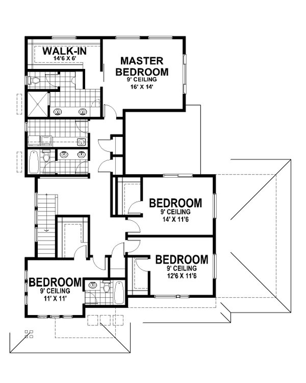 Prairie Floor Plan - Upper Floor Plan #112-218