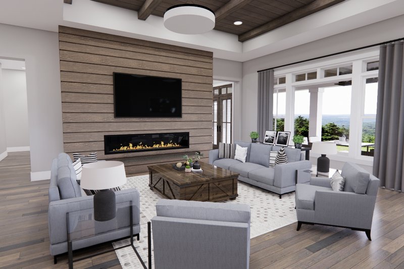 Dream House Plan - Interior - Family Room for Farmhouse House Plan #51-1237 - 3 bed, 2.5 bath
