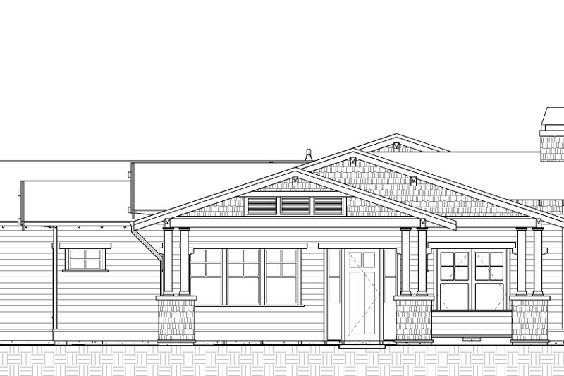 House Blueprint - Exterior - Front Elevation 3 for Craftsman House Plan #895-168 - 3 bed, 2.5 bath