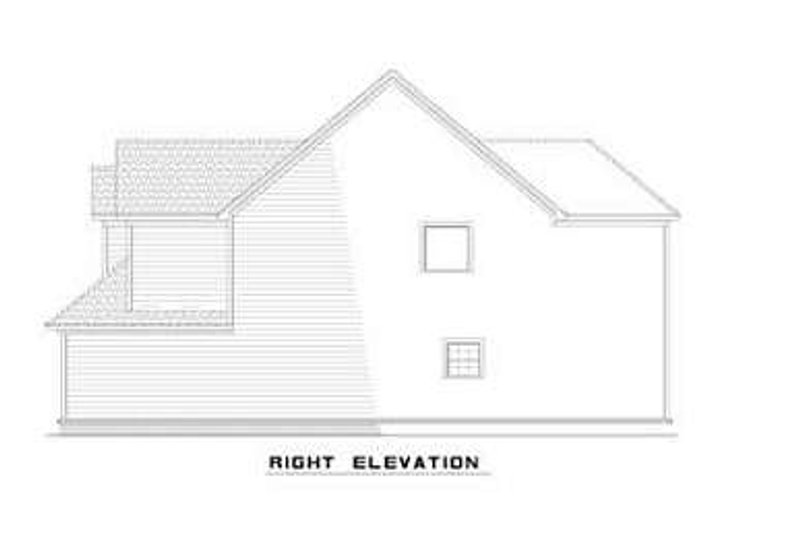 Home Plan - Exterior - Rear Elevation for Traditional House Plan #17-422 - 3 bed, 2.5 bath