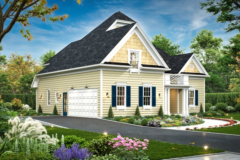 Home Plan - Exterior - Front Elevation 4 for Colonial House Plan #119-258 - 3 bed, 2.5 bath