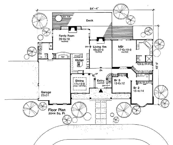 Architectural House Design - Ranch Floor Plan - Main Floor Plan #50-143