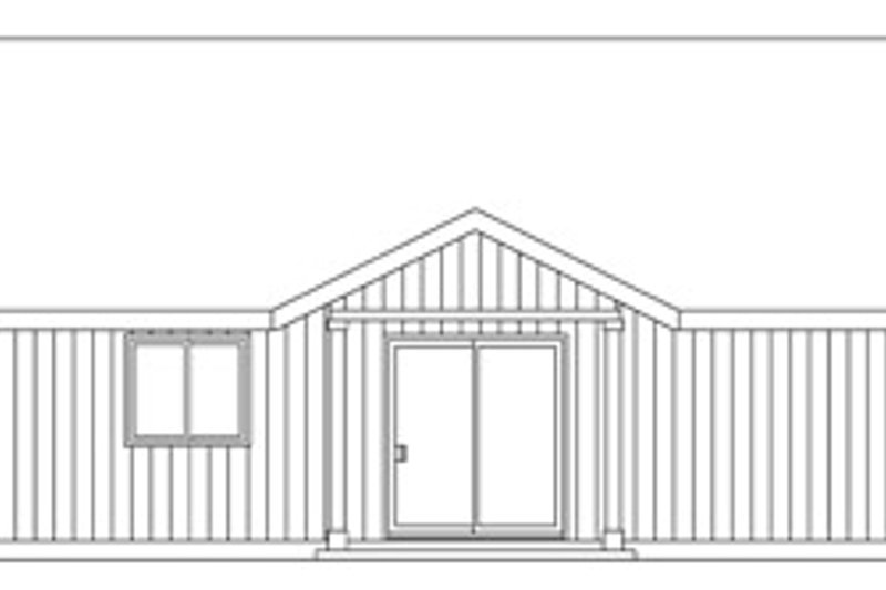 House Plan Design - Exterior - Rear Elevation for Ranch House Plan #124-769 - 3 bed, 2 bath