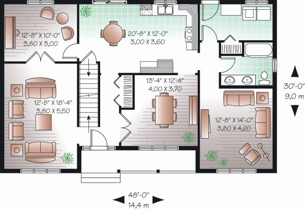 House Plan Design - Country Floor Plan - Main Floor Plan #23-2252