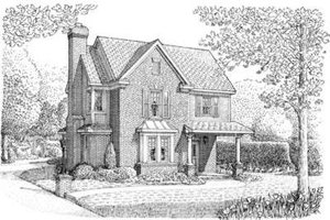 Colonial Exterior - Front Elevation Plan #410-310