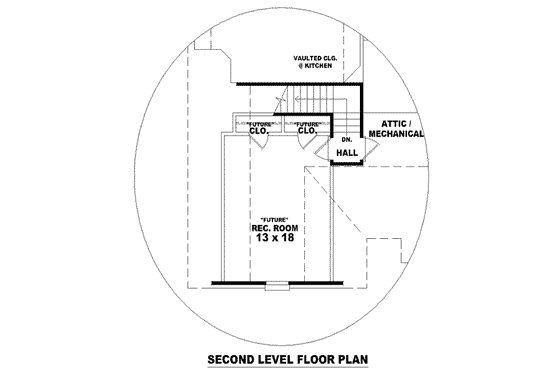 Floor Plan - Other Floor for European House Plan #81-1498 - 3 bed, 2 bath