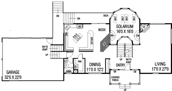 Bungalow Floor Plan - Main Floor Plan #60-360
