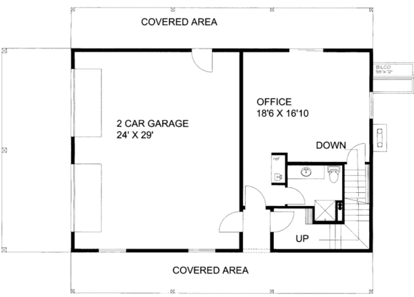 Cabin Floor Plan - Lower Floor Plan #117-792