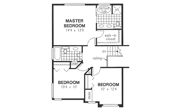 House Design - European Floor Plan - Upper Floor Plan #18-9530