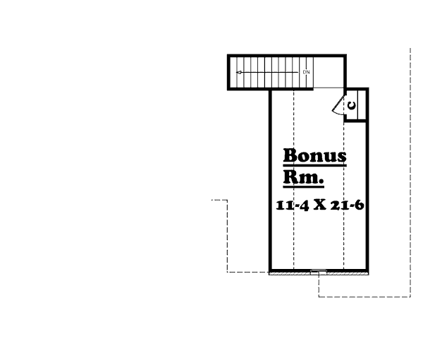 Dream House Plan - Optional Bonus Level