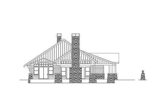 Exterior - Other Elevation for Craftsman House Plan #124-1382 - 3 bed, 2.5 bath