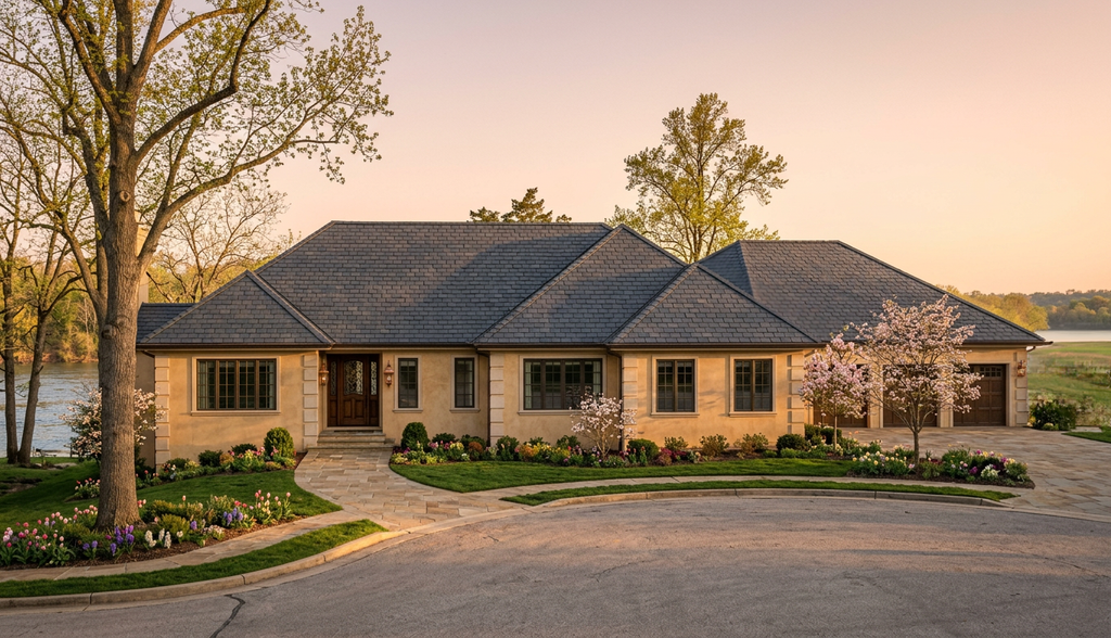 Exterior - Front Elevation 2 for European House Plan #30-185 - 3 bed, 3.5 bath