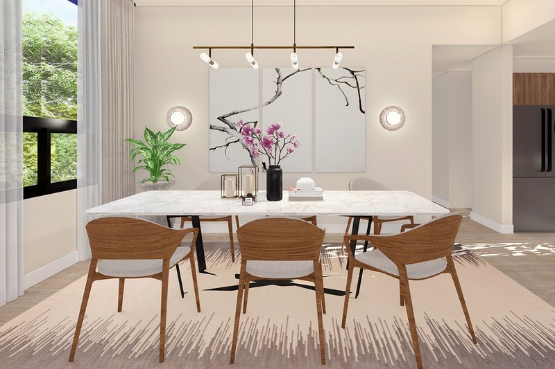 House Blueprint - Interior - Dining Room for Modern House Plan #124-1426 - 3 bed, 2 bath