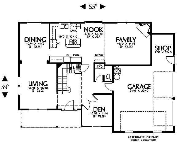Country Floor Plan - Main Floor Plan #48-176