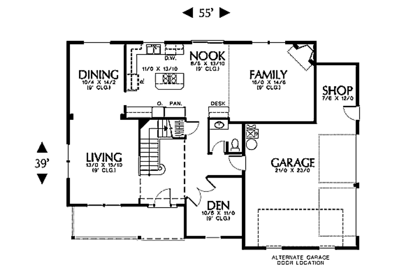 House Plan Design - Floor Plan - Main Floor for Country House Plan #48-176 - 6 bed, 2.5 bath