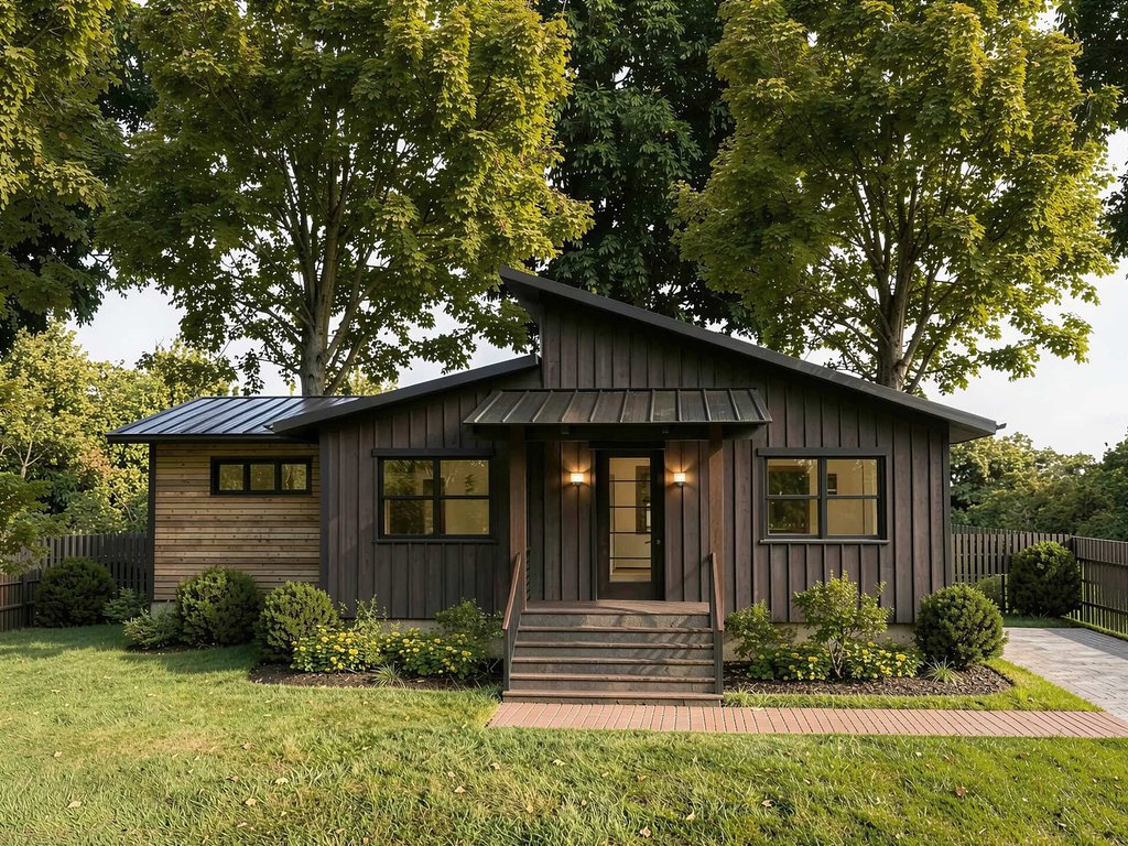 Exterior - Front Elevation 2 for Modern House Plan #79-329 - 3 bed, 2 bath