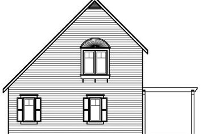 Home Plan - Exterior - Rear Elevation for Traditional House Plan #23-867 - 3 bed, 2 bath