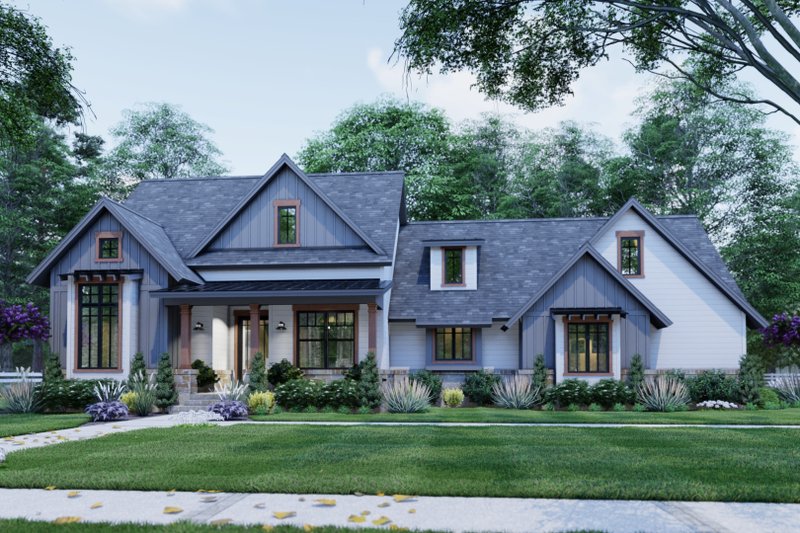 House Plan Design - Exterior - Front Elevation 4 for Farmhouse House Plan #120-262 - 3 bed, 2 bath