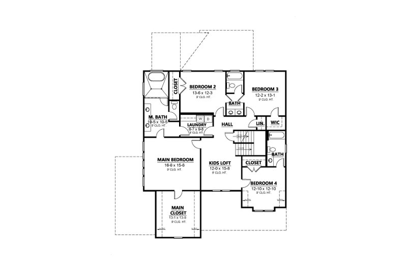 Dream House Plan - Floor Plan - Upper Floor for Traditional House Plan #1080-2 - 5 bed, 4.5 bath