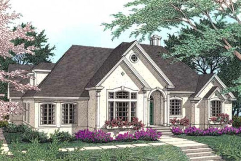 Dream House Plan - European Exterior - Front Elevation Plan #406-181