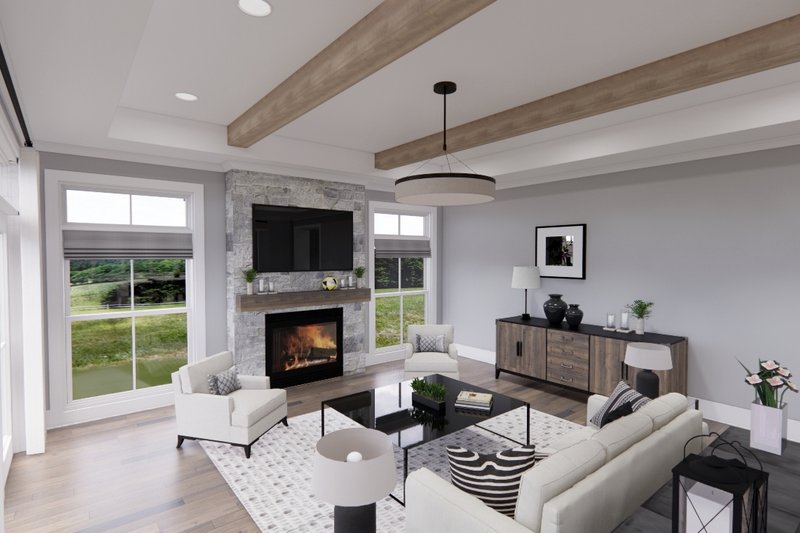 Dream House Plan - Interior - Family Room 2 for Farmhouse House Plan #51-1564 - 4 bed, 3.5 bath