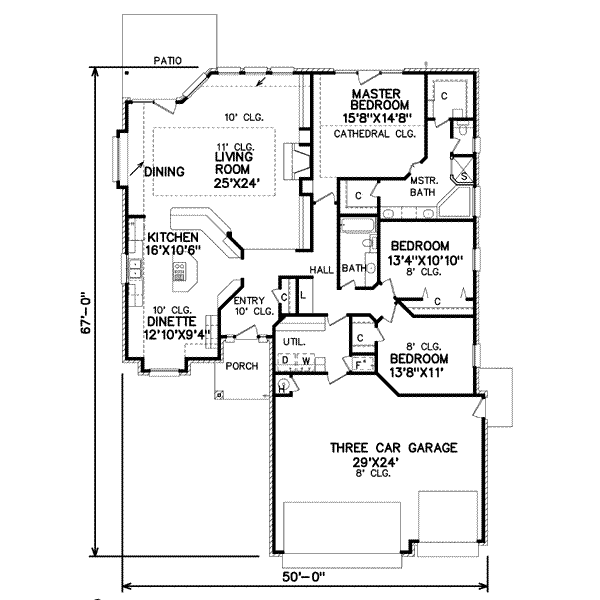 Traditional Floor Plan - Main Floor Plan #65-216