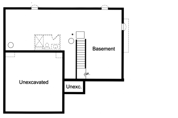 Traditional Floor Plan - Lower Floor Plan #46-495
