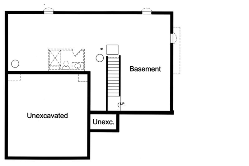 Dream House Plan - Floor Plan - Lower Floor for Traditional House Plan #46-495 - 4 bed, 2.5 bath